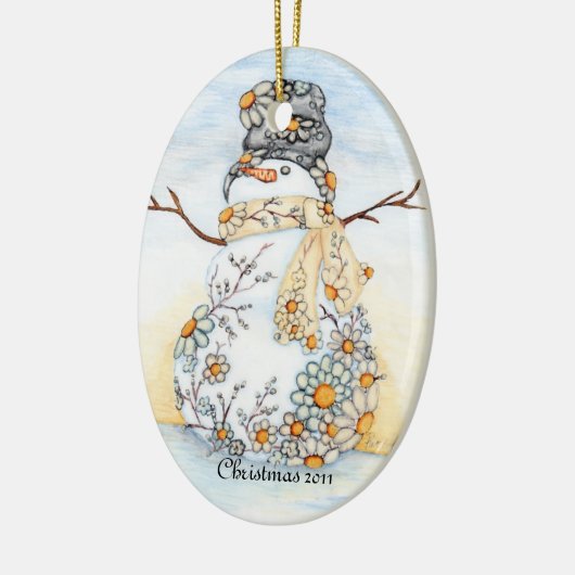 Sunrise Daisy Snowman Ornament (Links)
