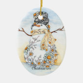 Sunrise Daisy Snowman Ornament (Voorkant)