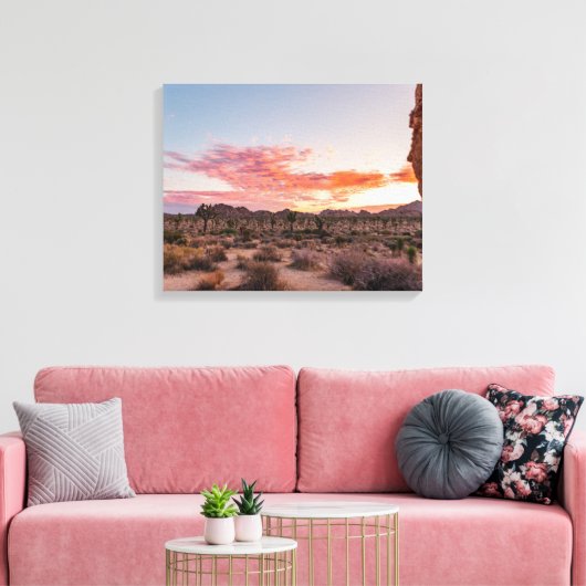 Sunrise Desert Fotografie Decor Canvas Afdruk (Insitu (Woonkamer))