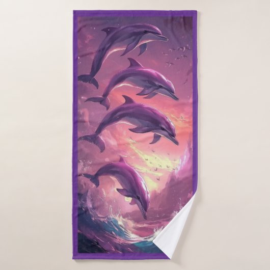Sunrise Dolphins Strandlaken Badhanddoek (Badhanddoek)