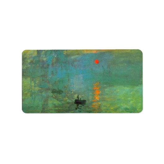Sunrise door Claude Monet Etiket (Voorkant)