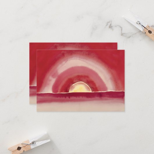 Sunrise door Georgia O'Keefe Kaart (Voorkant / Achterkant in situ)