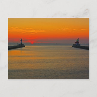 Sunrise door het kanaal briefkaart