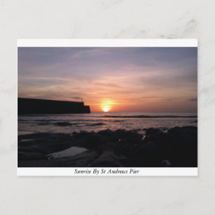 Sunrise door St Andrews Pier Briefkaart