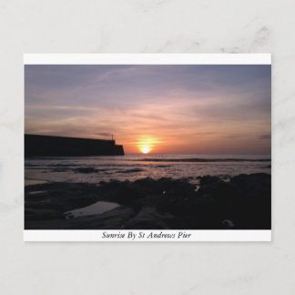 Sunrise door St Andrews Pier Briefkaart