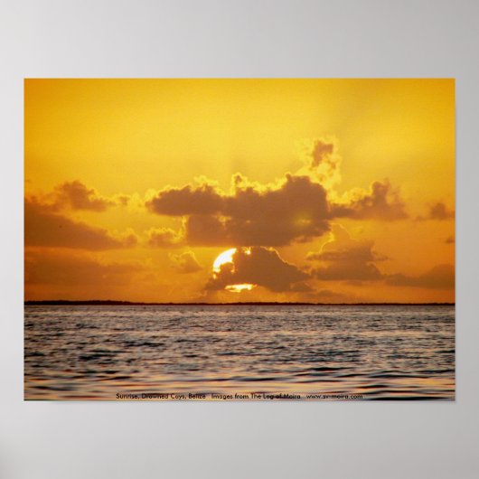 Sunrise, Drowned Cays, Belize Poster (Voorkant)