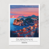 Sunrise Dubrovnik Kroatië Reizen Briefkaart (Voorkant)