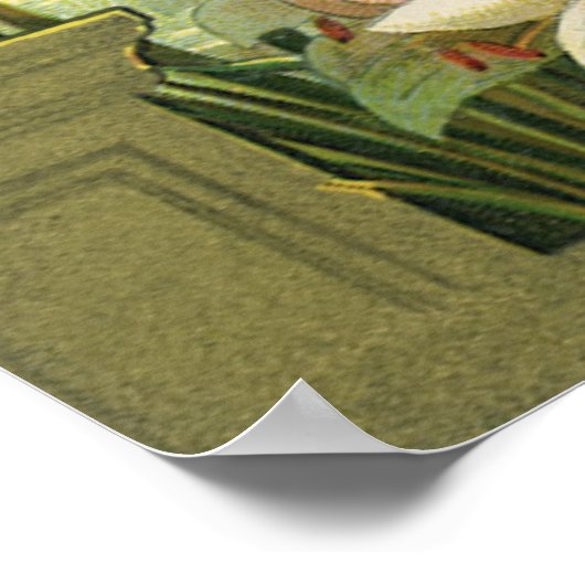 Sunrise Easter Lilies en Victoriaans Angels Poster (Hoek)