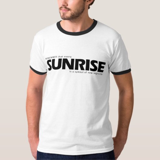 SUNRISE Een nieuw begin T-shirt ontwerp (Voorkant)