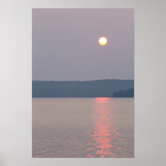 Sunrise, Elk Lake, Michigan. Poster (Voorkant)