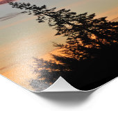 Sunrise en Trees Foto Afdruk (Hoek)