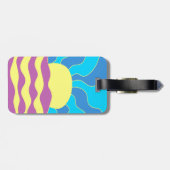 Sunrise en Waves Abstracte kunst Bagagelabel (Achterkant horizontaal)