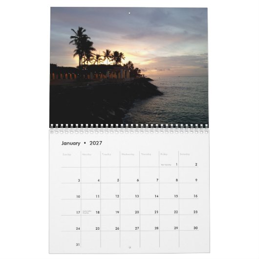 Sunrise en Zonsondergangen Kalender (Jan 2027)