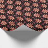 Sunrise Exotic Lotus Flower Waterverf Zwart Cadeaupapier (Hoek)