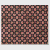 Sunrise Exotic Lotus Flower Waterverf Zwart Cadeaupapier (Vlak)