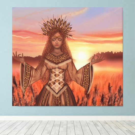 Sunrise - Fantasy Design Canvas Afdruk (Insitu (Houten vloer))