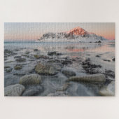 Sunrise Flakstad en Skagsanden Beach Legpuzzel (Horizontaal)