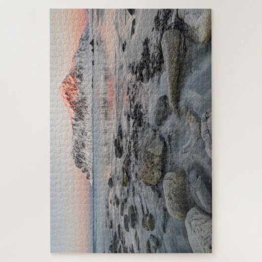 Sunrise Flakstad en Skagsanden Beach Legpuzzel (Verticaal)