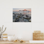 Sunrise Flakstad en Skagsanden Beach Poster (Keuken)