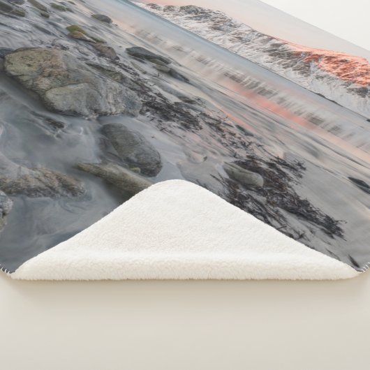 Sunrise Flakstad en Skagsanden Beach Sherpa Deken (3/4)