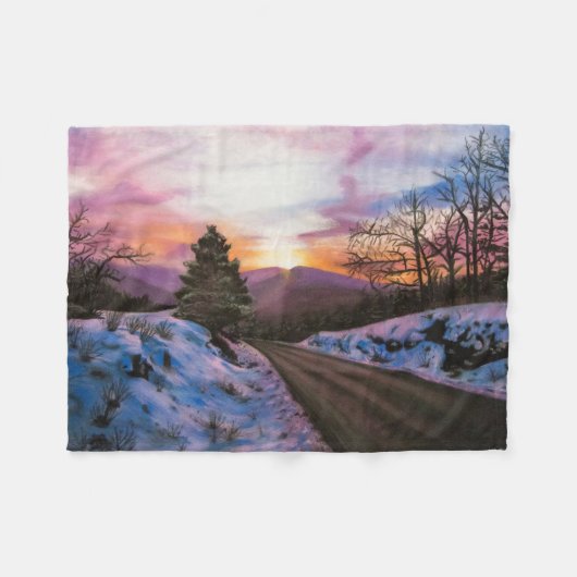 Sunrise Fleece Blanket Deken (Voorkant (Horizontaal))