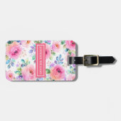 Sunrise Floral Boho Custom Name Design             Bagagelabel (Voorkant horizontaal)