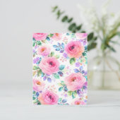 Sunrise Floral Boho Custom Name Design Briefkaart (Staand voorkant)