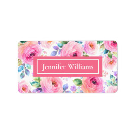 Sunrise Floral Boho Custom Name Design             Etiket