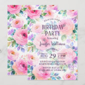Sunrise Floral Boho Custom Name Design             Kaart (Voorkant / Achterkant)