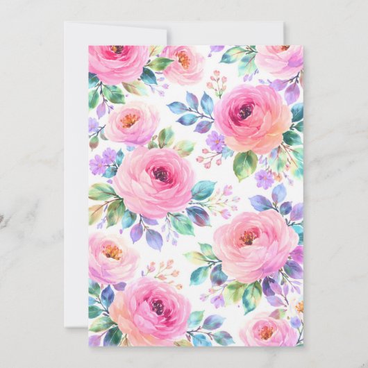 Sunrise Floral Boho Custom Name Design Kaart (Achterkant)