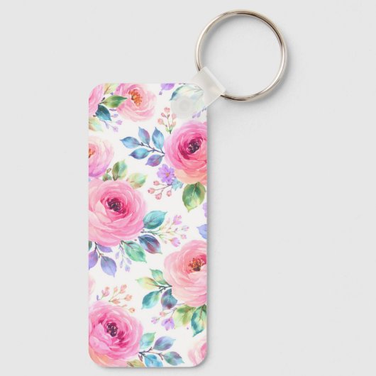 Sunrise Floral Boho Custom Name Design Sleutelhanger (Achterkant)