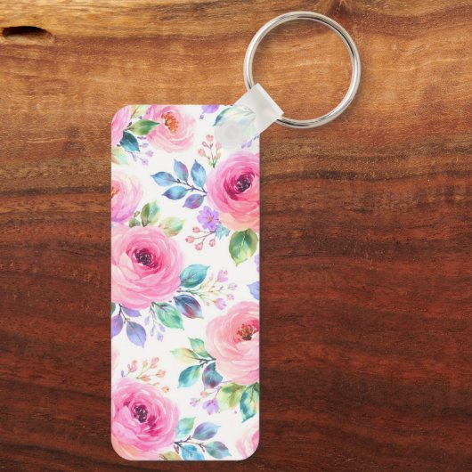 Sunrise Floral Boho Custom Name Design             Sleutelhanger (Achterkant)