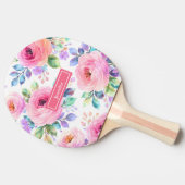 Sunrise Floral Boho Custom Name Design             Tafeltennisbatje (Zijkant)