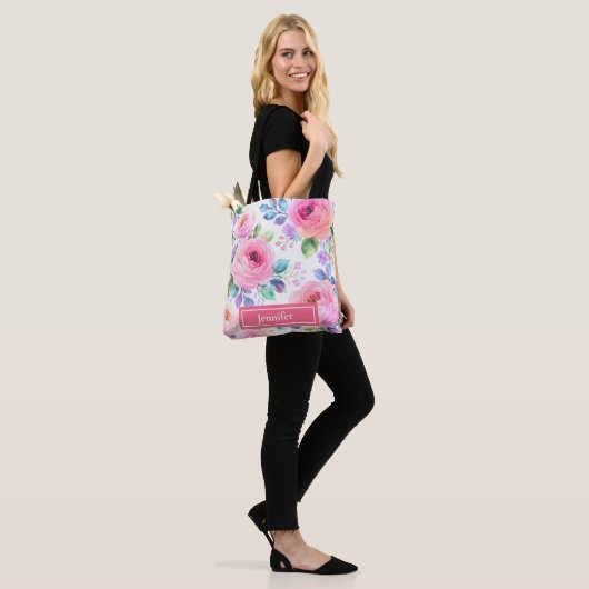 Sunrise Floral Boho Custom Name Design             Tote Bag (Op model)