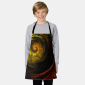 Sunrise Floral Red Abstract Art Apron Schort (Gedragen)