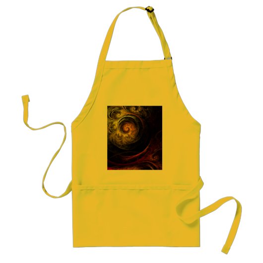 Sunrise Floral Red Abstract Art Apron Standaard Schort (Voorkant)