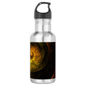 Sunrise Floral Red Abstract Art Bottle Waterfles (Voorkant)