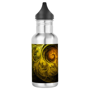 Sunrise Floral Red Abstract Art Bottle Waterfles