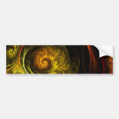 Sunrise Floral Red Abstract Art Bumpersticker (Voorkant)
