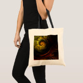 Sunrise Floral Red Abstract Art Canvas tas (Voorkant (product))