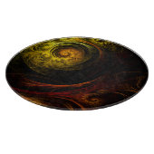 Sunrise Floral Red Abstract Art Cirkel Snijplank (Hoek)