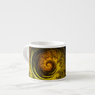 Sunrise Floral Red Abstract Art Espresso Mok