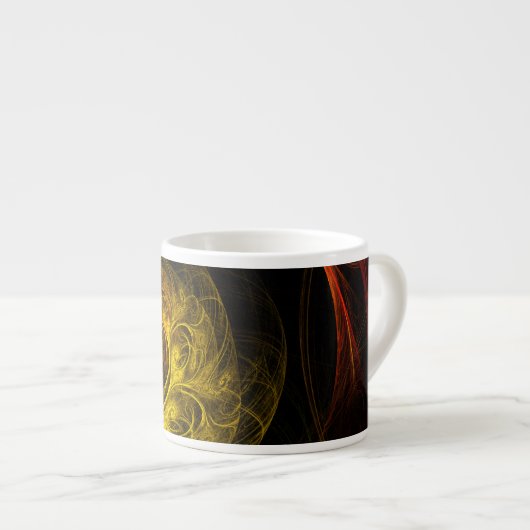 Sunrise Floral Red Abstract Art Espresso Mok (Voorkant rechts)