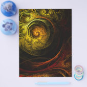 Sunrise Floral Red Abstract Art Flyer (Enkel)