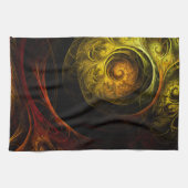 Sunrise Floral Red Abstract Art Kitchen Towel Theedoek (Horizontaal)