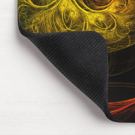 Sunrise Floral Red Abstract Art Mousepad Muismat (Hoek)