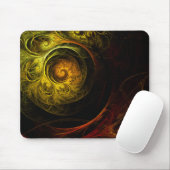 Sunrise Floral Red Abstract Art Mousepad Muismat (Met muis)