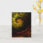 Sunrise Floral Red Abstract Art Note Kaart (Gele Bloem)