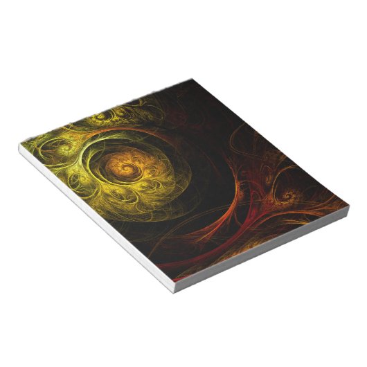 Sunrise Floral Red Abstract Art Notitieblok (Schuin)