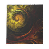 Sunrise Floral Red Abstract Art Notitieblok (Voorkant)